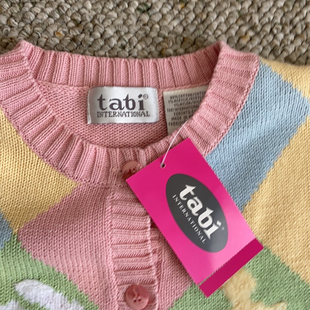 💙SOLD VINTAGE NWT TABI EASTER CARDIGAN SP - Picture 8 of 10